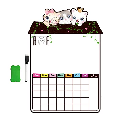 Whiteboard Magnetic Dry Erase Board Self Adhesive, Refrigerator Magnets Dry Board Erasable with Marker Pen and Eraser, Notice Board Planning Memo Magnets for Home(Bread (35.7x41.4cm/14.1x16.3in))