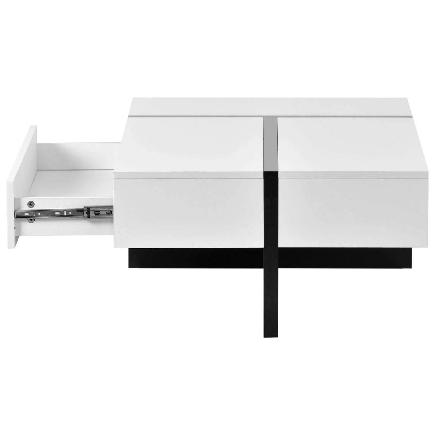 High Gloss Surface Cocktail Table Center Table for Sofa with Rectangle Design