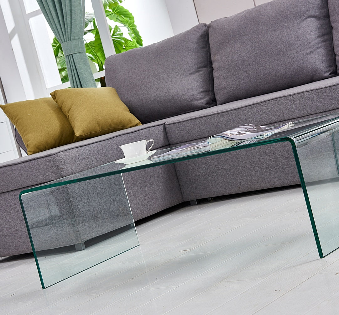 Clear Glass Side & End Table 24.8*19.69*18.9