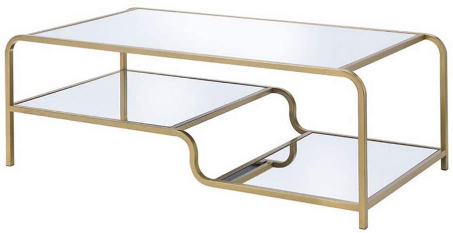 Gold & Mirror Coffee Table/End Table/Side Table