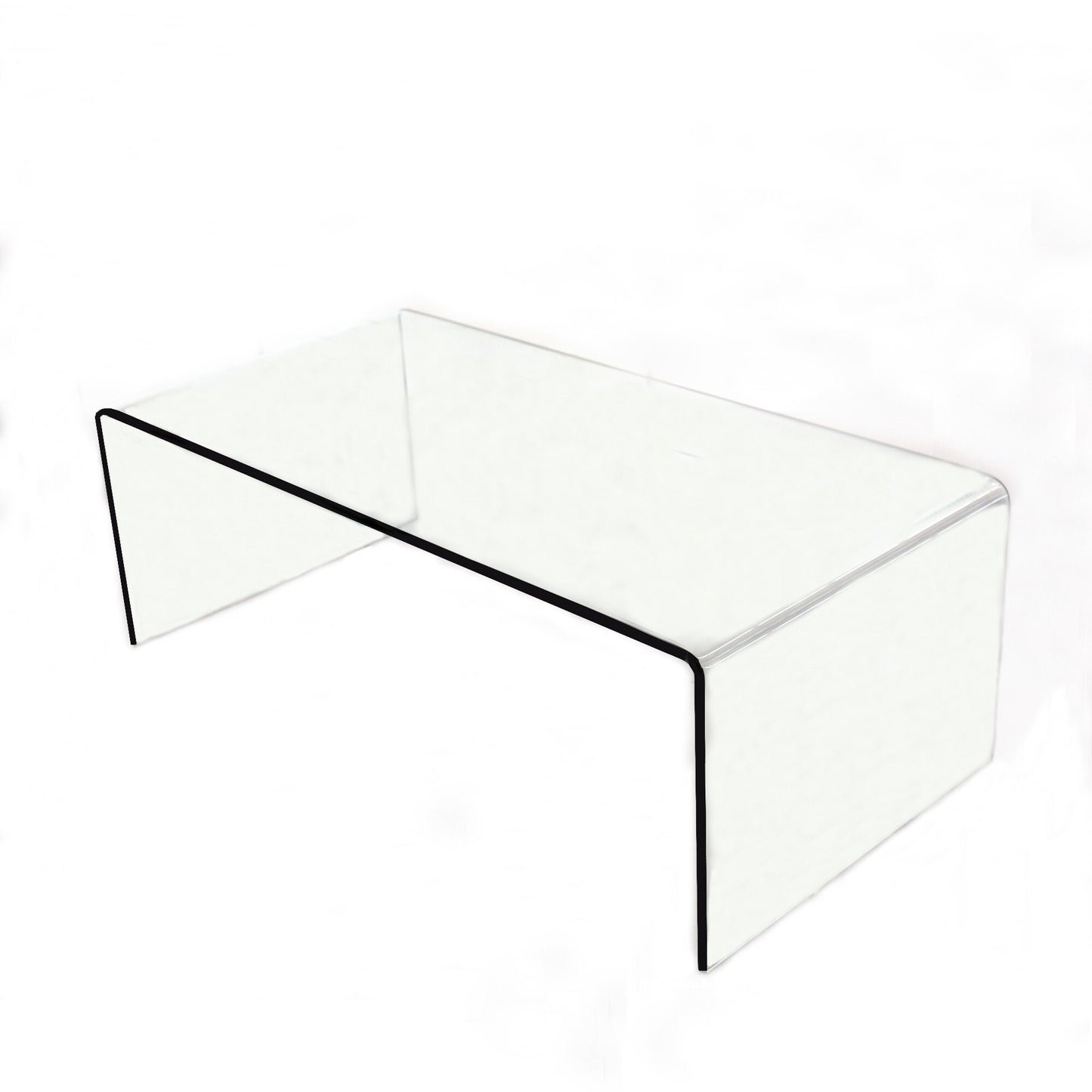 Clear Glass Side & End Table 24.8*19.69*18.9
