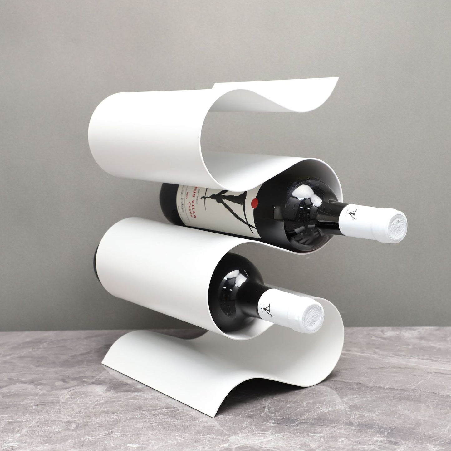 Modern Minimalist S-Shaped Metal Wine Rack – Stylish Home Decor wine rack