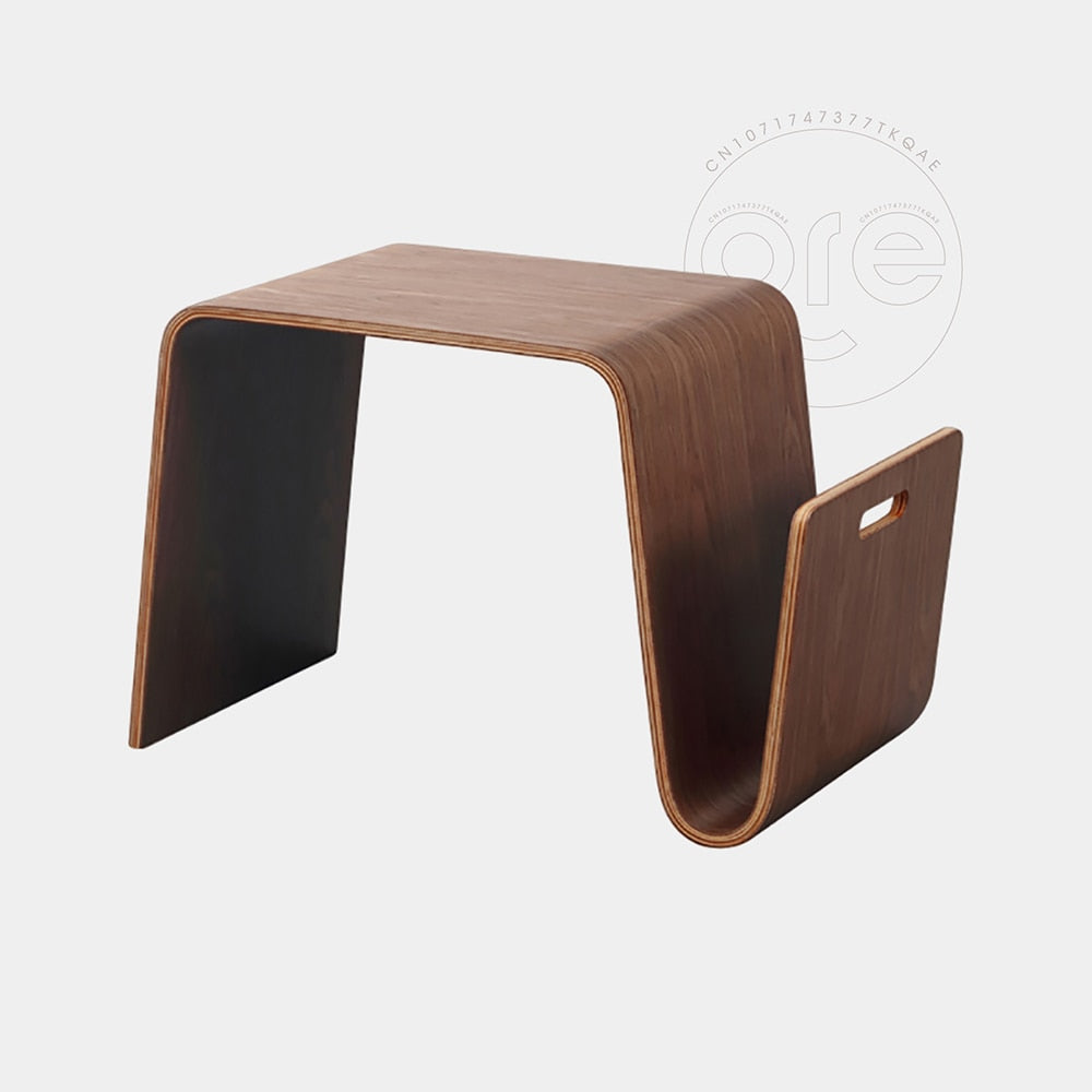 Modern Solid Wood Side Table for Living Room - Sleek End Table for Breakfast, Magazine, Tea, Laptop
