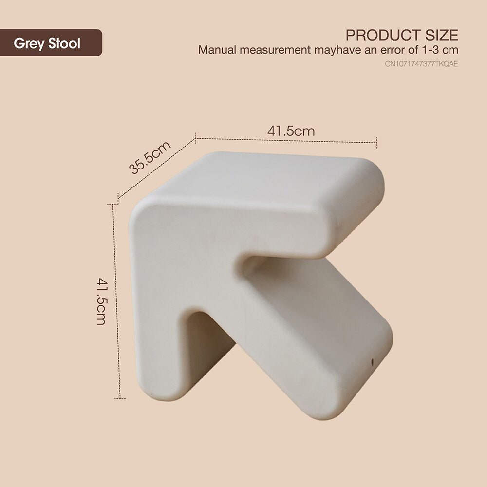Arrow Low Stools - Modern Plastic Seating for Living Room, Coffee Table or Shoe Changing Area