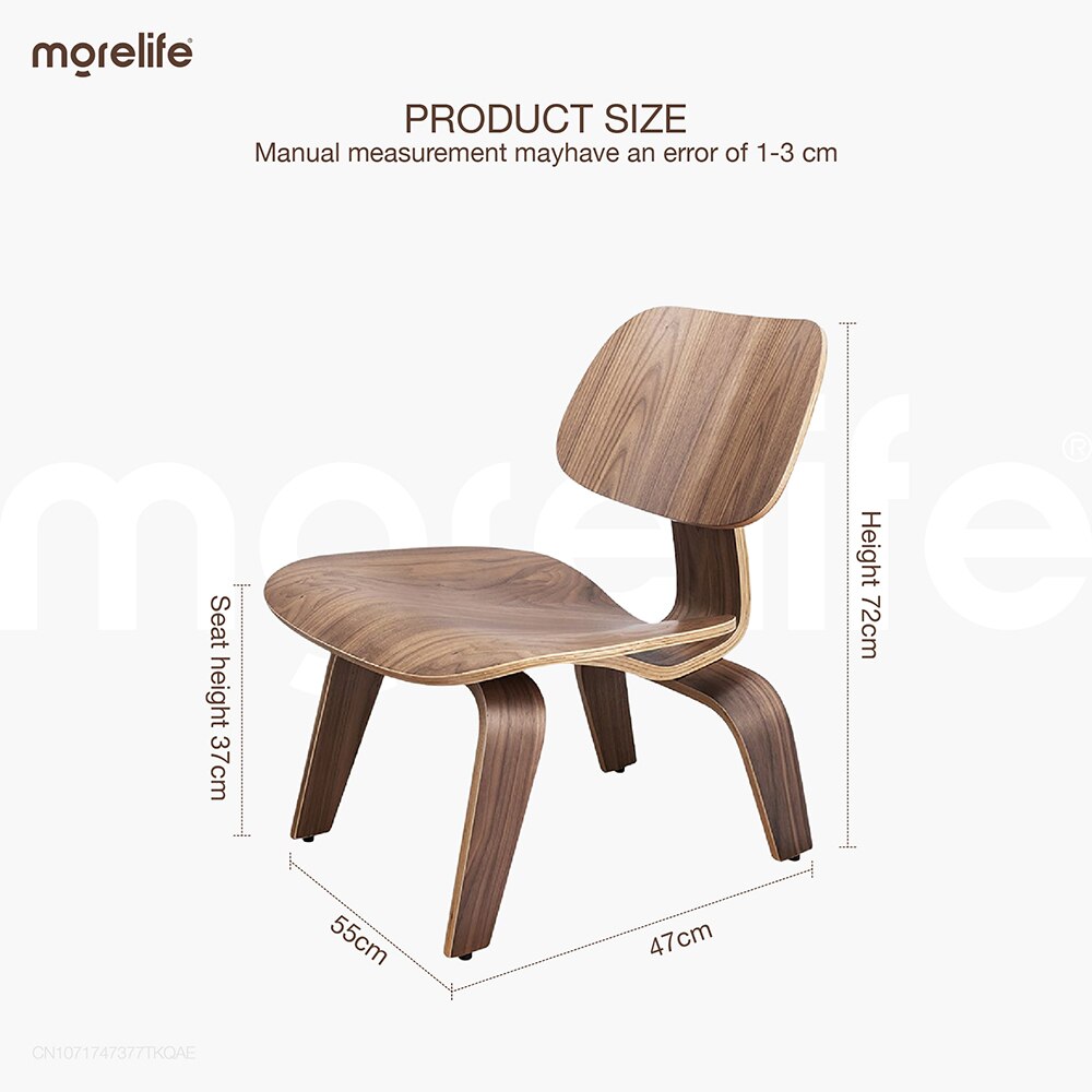 Nordic Vintage Coffee Chair - Modern Solid Wood Leisure Armchair