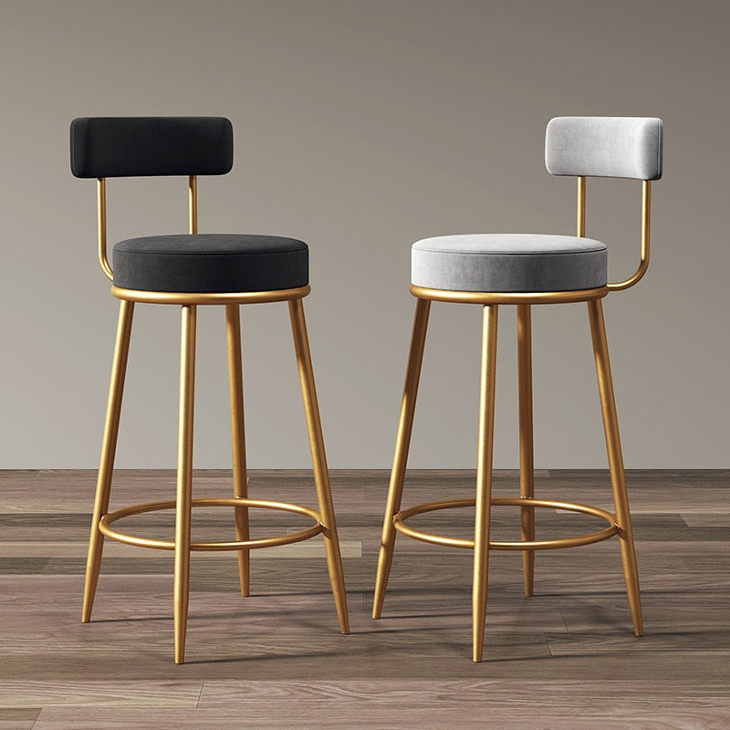 Modern Golden Bar Chair with Minimalist High Nordic Design