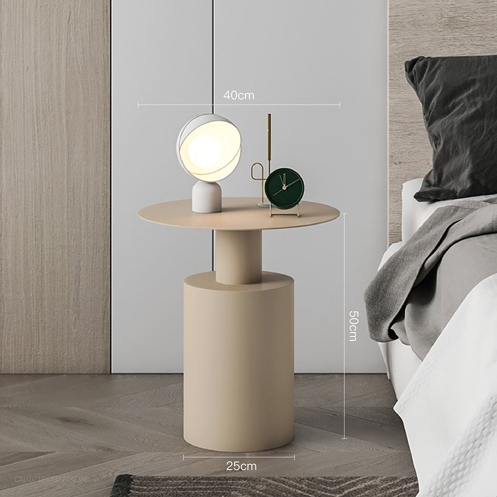 Nordic Creative Iron Bedside Table - Modern Small Side Table for Living Room