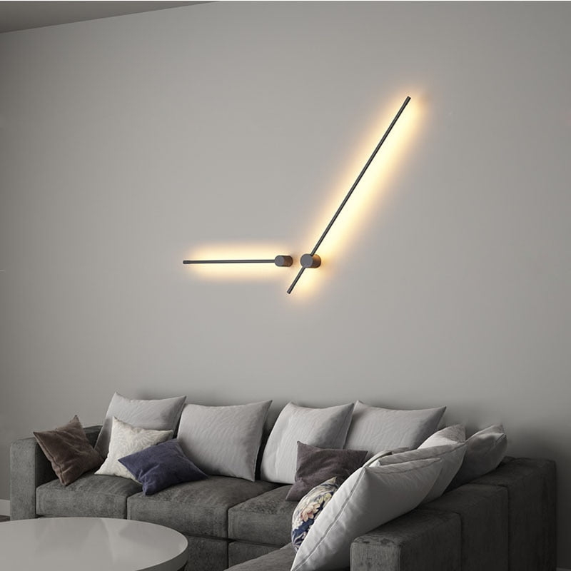 Nordic Minimalist Long Wall Lamp Modern Led Dimmable Wall light Indoor Living Room bedroom LED Bedside Lamp Home Decor Lighting - Miajohome