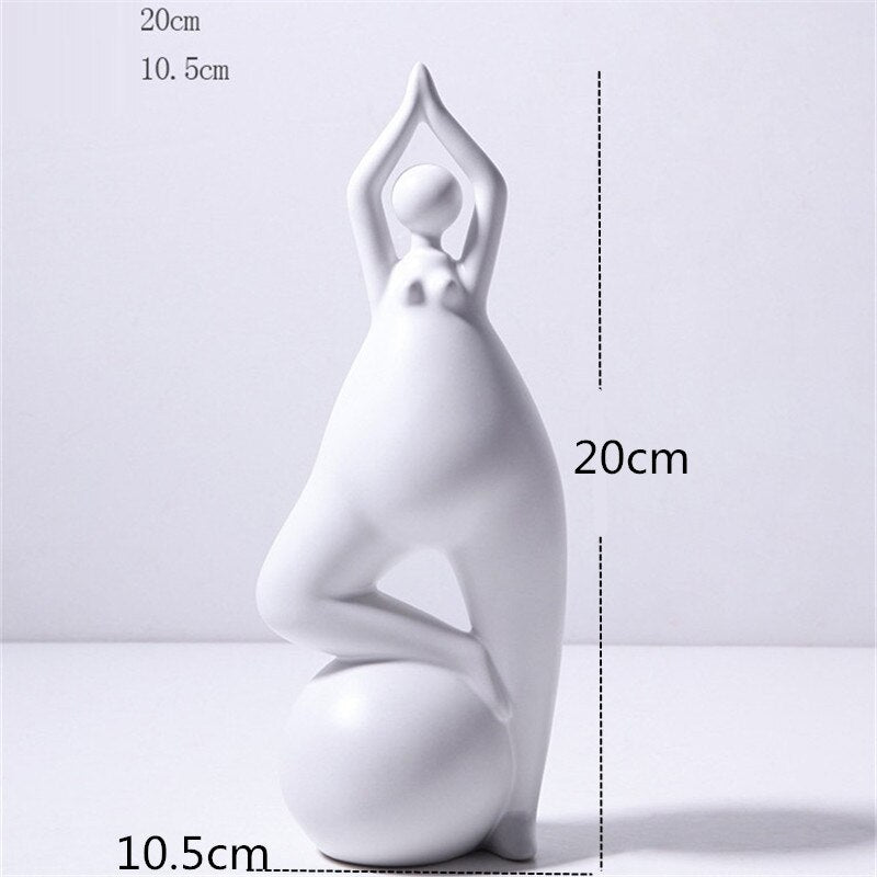 Nordic Abstract  Fat Lady Girls Figurine Decoration Figure Art Sculpture Ceramic Craft Home Decor Accessories Living Room R4576 - Miajohome