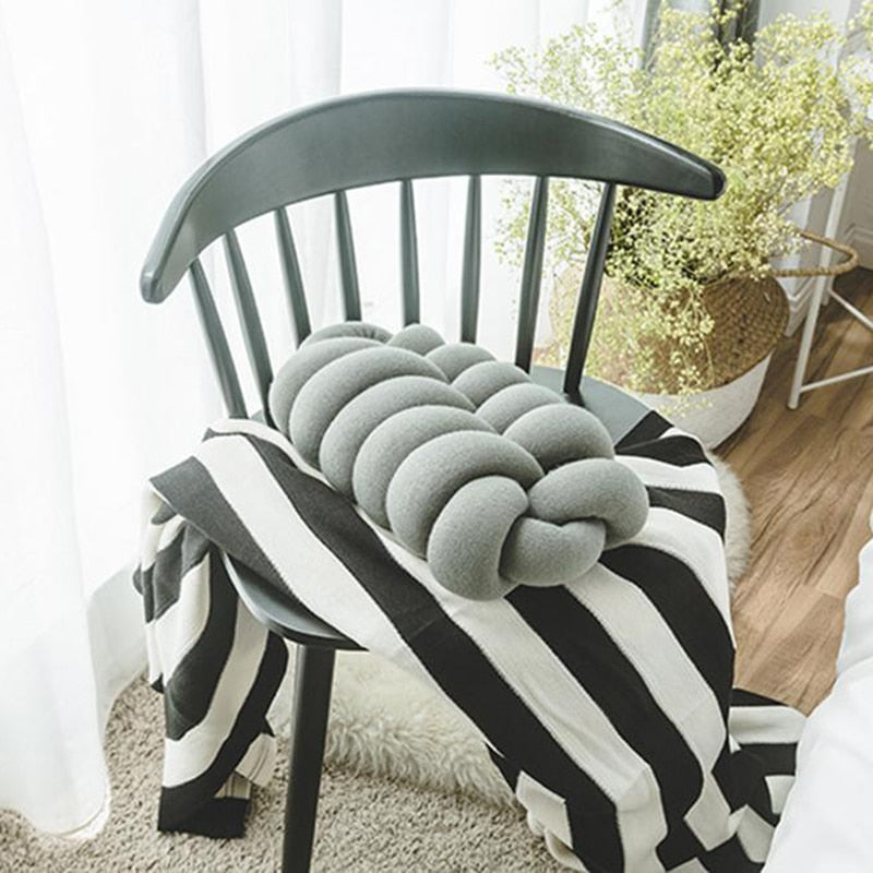 Home Decor Bed Sofa Cushion Nordic 8cm Seamless Tube Braid Office Nap Hand Rest Car Lumbar Pillow Chair Back Seat Cushion - Miajohome