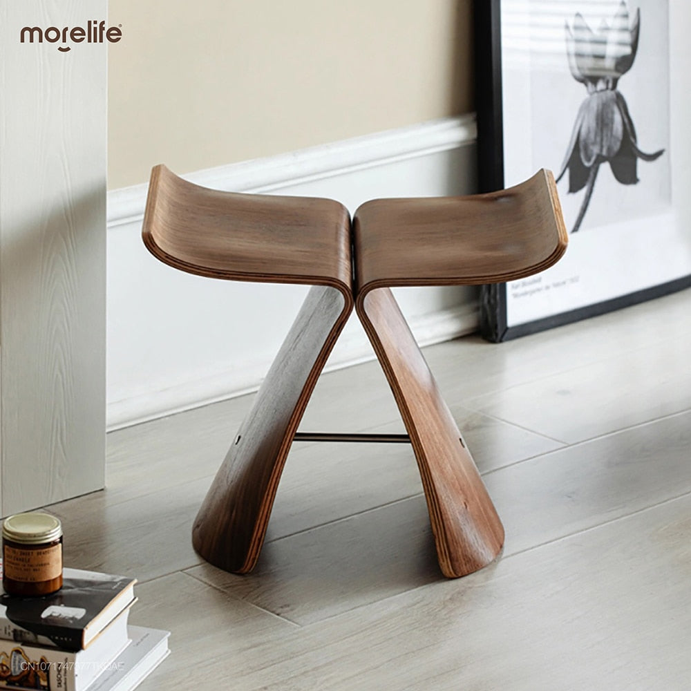 Nordic Danish Creative Design Chair Butterfly Chair Stool Side table Corner table Living Room Stool Shoe changing Art-Stool