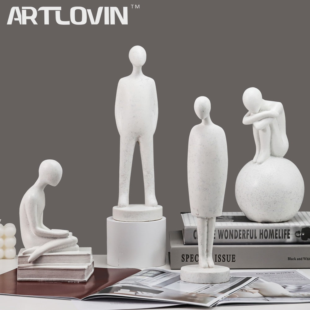 Abstract People Statue Tabletop Resin Figures