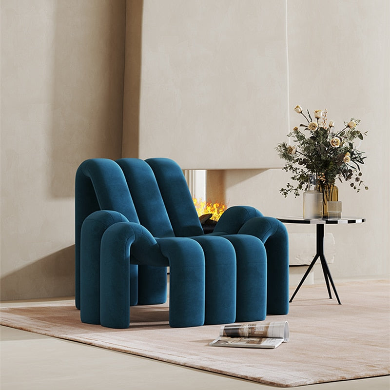 Nordic Living Room Accent Lounge Chair Luxury Design Velvet Modern Italian Fauteuil Furniture