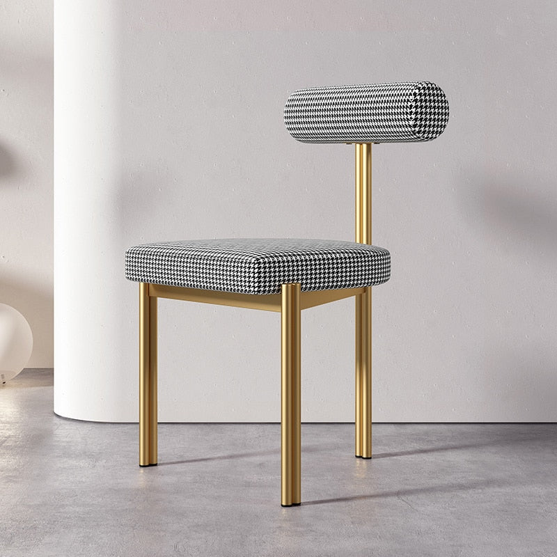 Italian Designer Dining Chair Minimalist Creative Half Arc Back Chair