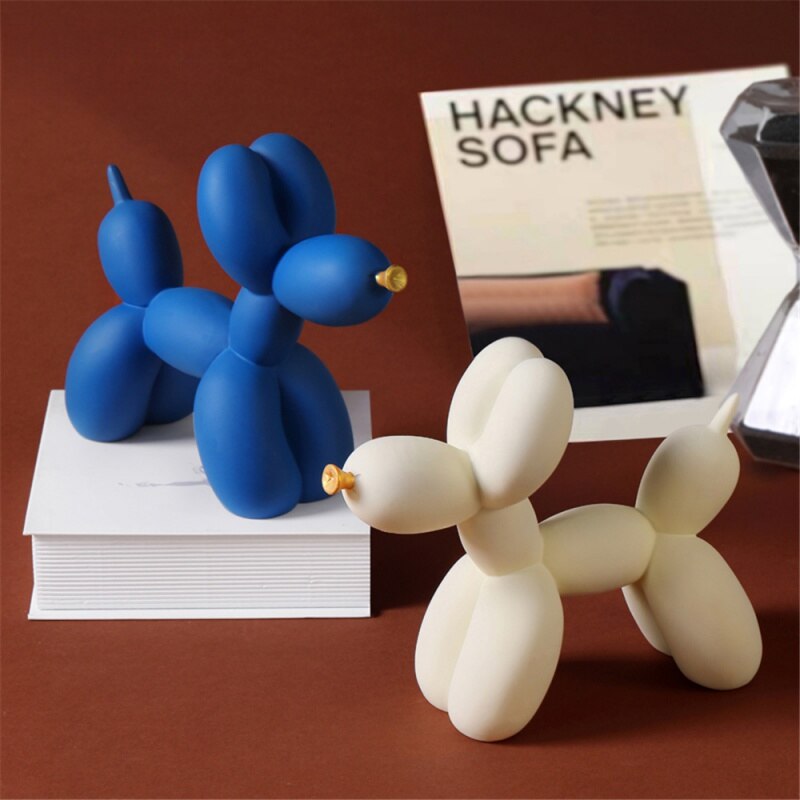 New Balloon Dog Statue Resin Figurines For Interior Nordic Home Decoration Modern Living Room Office Aesthetic Room Decor Gift