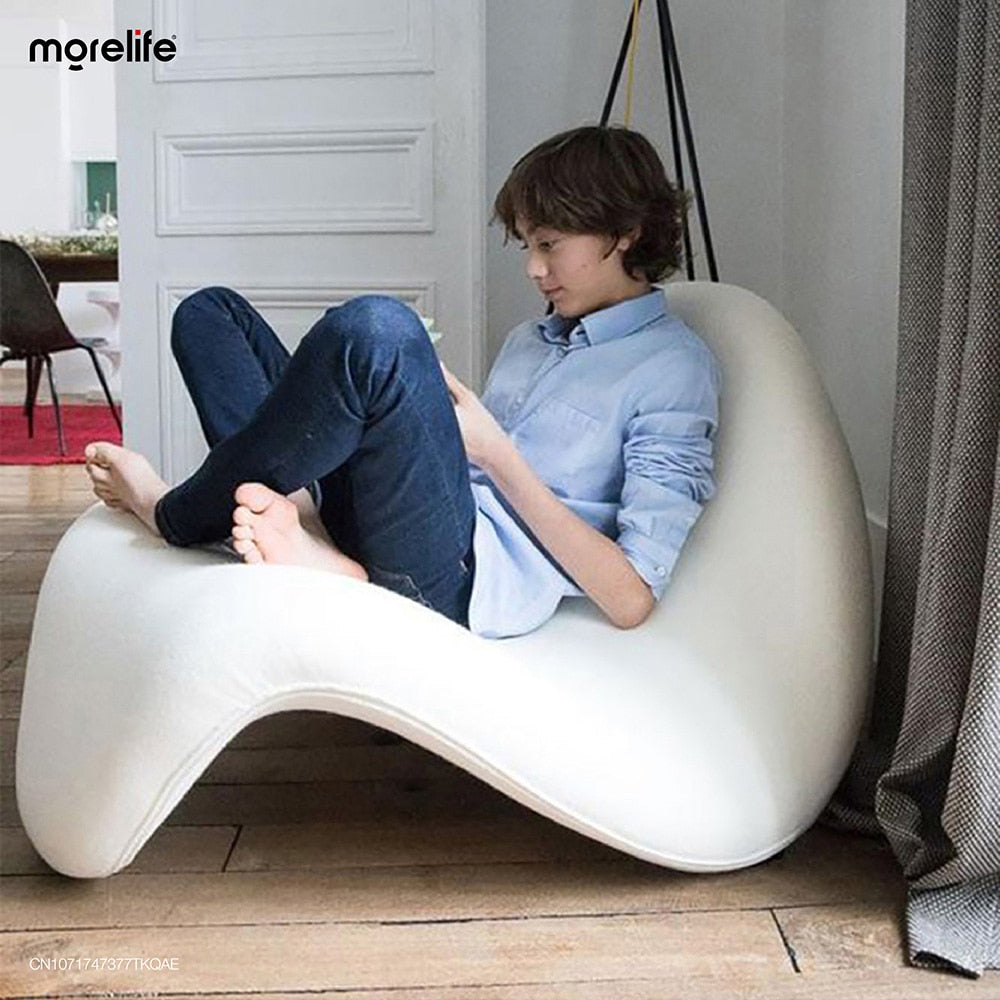 White Sofa Nordic designer leisure chair Lazy sand reclining chair Postmodern