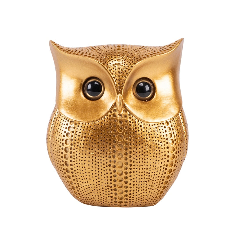 Lovely Owl Ornaments for Modern Home Decor, Made of Resin