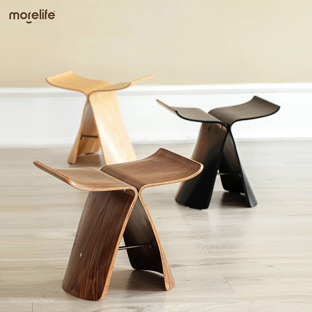 Nordic Danish Creative Design Chair Butterfly Chair Stool Side table Corner table Living Room Stool Shoe changing Art-Stool