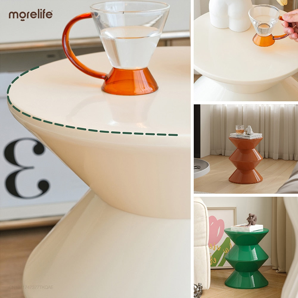 Plastic Nordic Coffee Table - Living Room, Sofa Side, Hallway Stool - 36x36x45cm